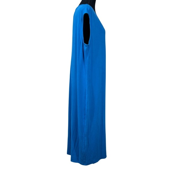 Philosophy NWT Blue Sleeveless V-Neck Viscose Maxi Dress Plus Size 2X/TTG - Picture 2 of 8